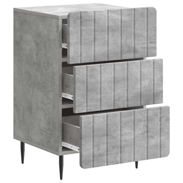 Nachttisch Betongrau 43 x 41 x 68 cm Holzwerkstoff