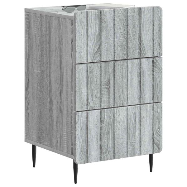 Nachttisch Graues Sonoma 43 x 41 x 68 cm Holzwerkstoff