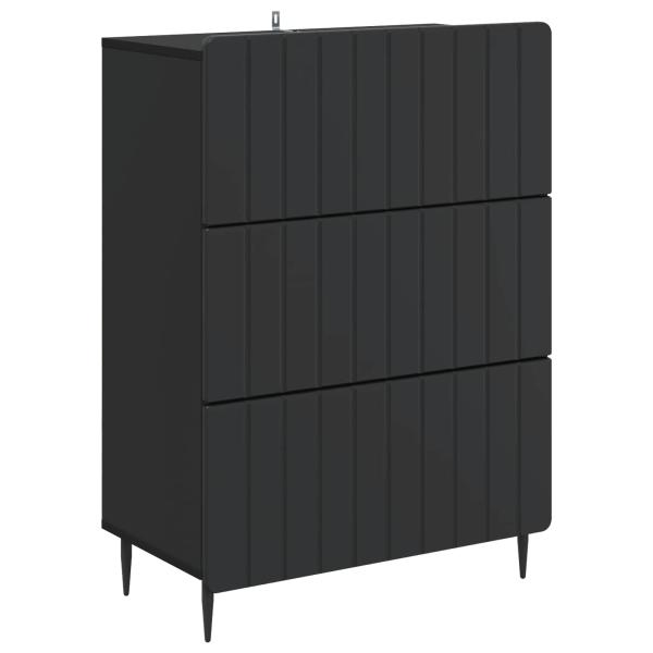 Schubladenschrank 66 x 34,5 x 92 cm Holzwerkstoff Schwarz