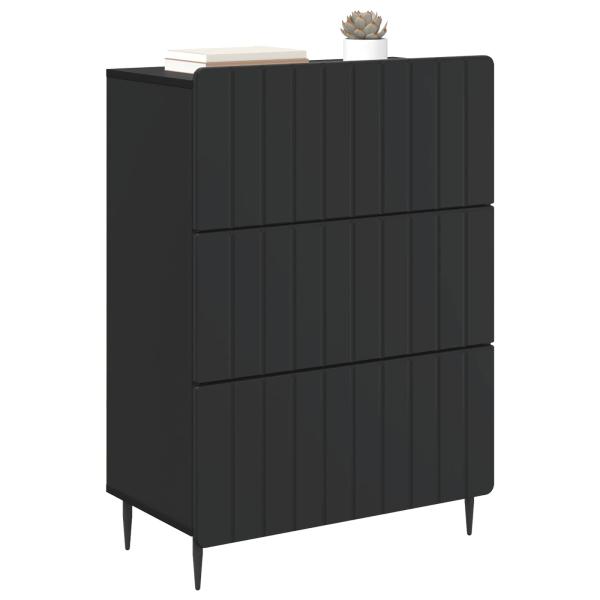 Schubladenschrank 66 x 34,5 x 92 cm Holzwerkstoff Schwarz
