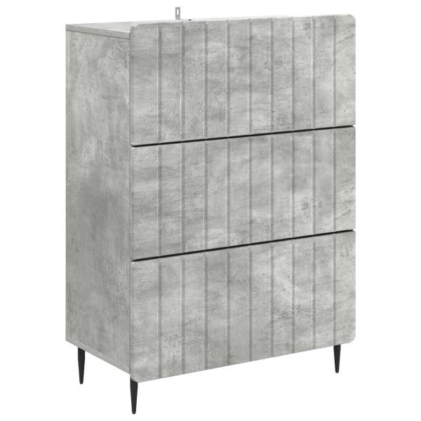 Schubladenschrank 66 x 34,5 x 92 cm Holzwerkstoff Betongrau
