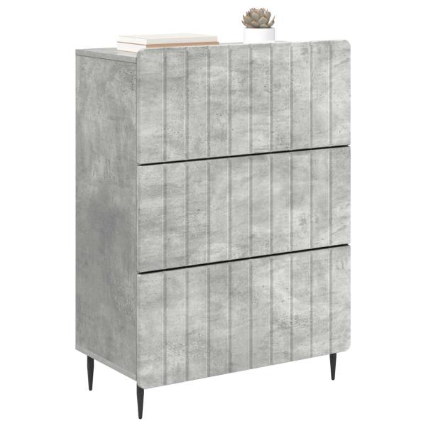 Schubladenschrank 66 x 34,5 x 92 cm Holzwerkstoff Betongrau