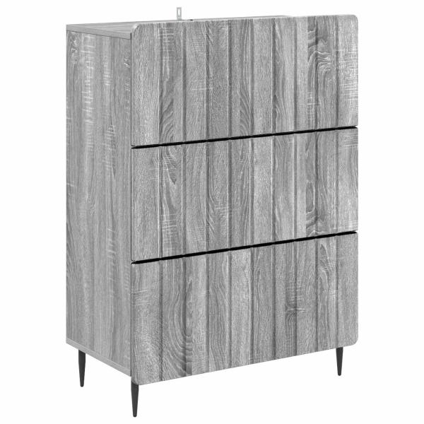 Schubladenschrank 66 x 34,5 x 92 cm Holzwerkstoff Sonoma-Grau