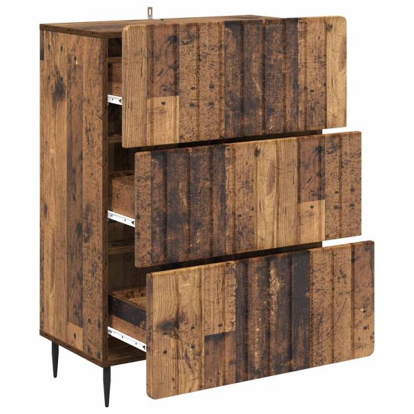 Schubladenschrank 66 x 34,5 x 92 cm Holzwerkstoff Altholz