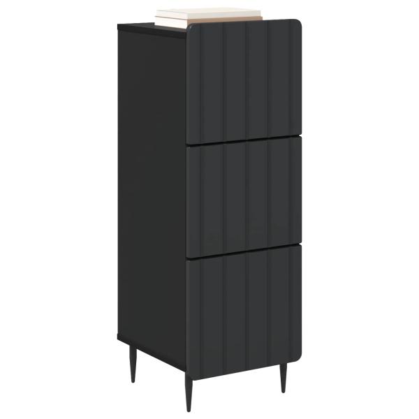 Schubladenschrank 33 x 34,5 x 92 cm Holzwerkstoff Schwarz