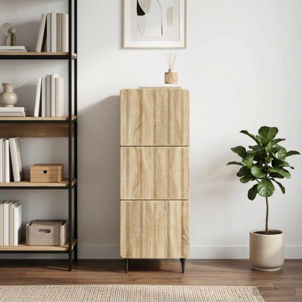 Schubladenschrank 33 x 34,5 x 92 cm Holzwerkstoff Sonoma-Eiche