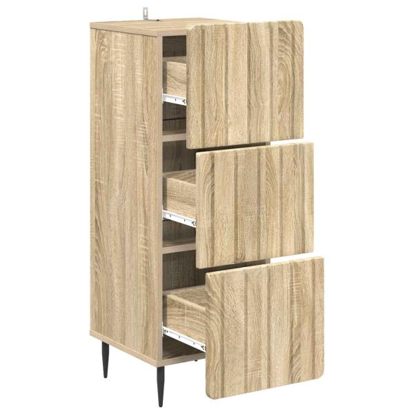 Schubladenschrank 33 x 34,5 x 92 cm Holzwerkstoff Sonoma-Eiche