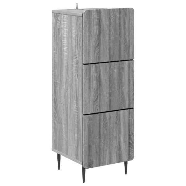 Schubladenschrank 33 x 34,5 x 92 cm Holzwerkstoff Sonoma-Grau