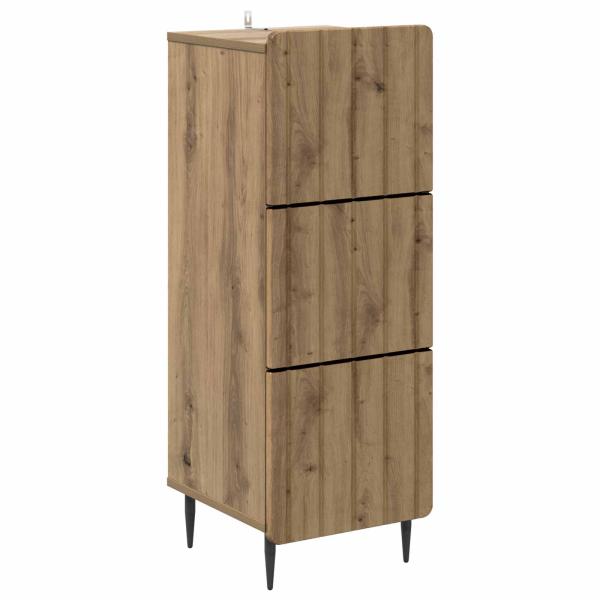 Schubladenschrank 33 x 34,5 x 92 cm Holzwerkstoff Artisan-Eiche