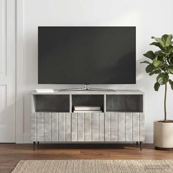 TV-Schränk Betongrau 102 x 34,5 x 50 cm Holzwerkstoff
