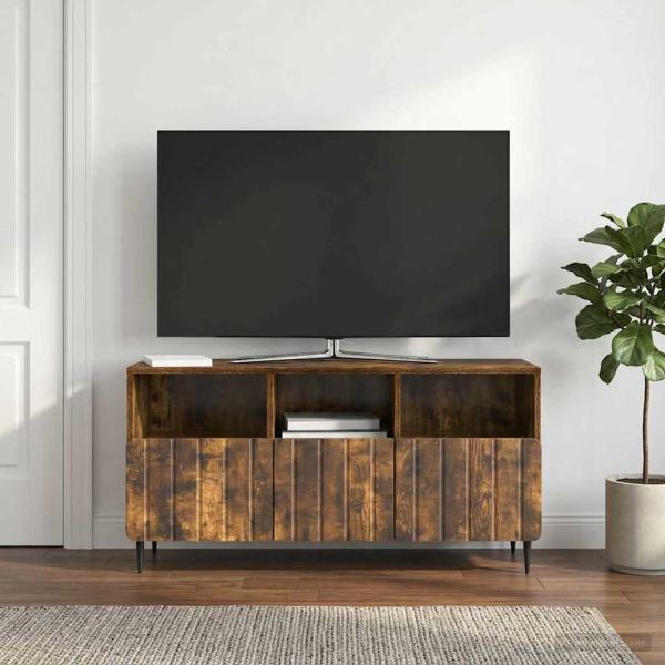 ARDEBO.de - TV-Schränk Geräucherte Eiche 102 x 34,5 x 50 cm Holzwerkstoff