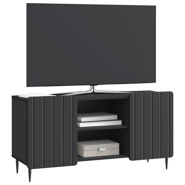 TV-Schränk 102 x 34,5 x 52 cm Schwarz Holzwerkstoff