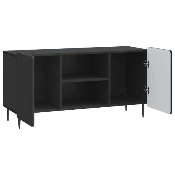 TV-Schränk 102 x 34,5 x 52 cm Schwarz Holzwerkstoff