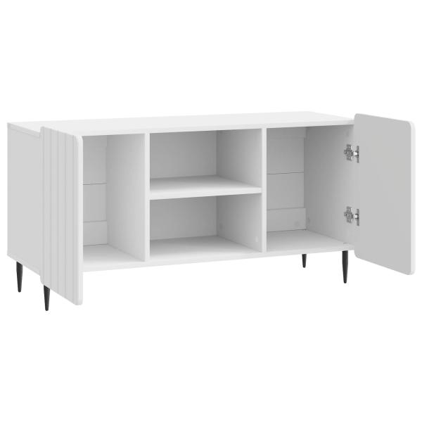 TV-Schränk 102 x 34,5 x 52 cm Hochglanz Weiß Holzwerkstoff