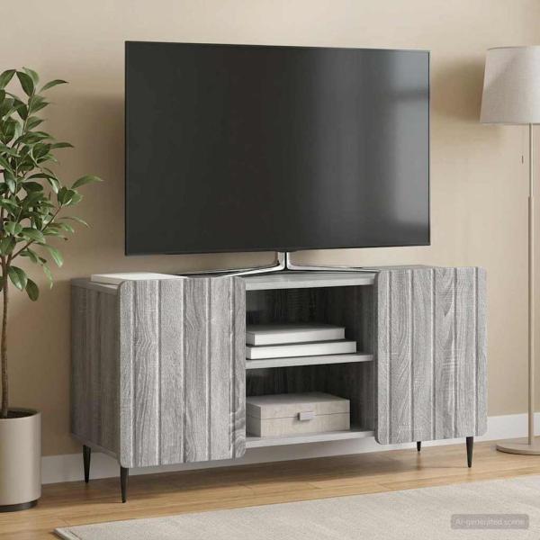 TV-Schränk 102 x 34,5 x 52 cm Sonoma-Grau Holzwerkstoff