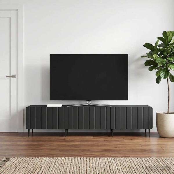ARDEBO.de - TV-Schränk Schwarz 147 x 34,5 x 32 cm Holzwerkstoff