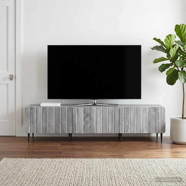 ARDEBO.de - TV-Schränk Graues Sonoma 147 x 34,5 x 32 cm Holzwerkstoff