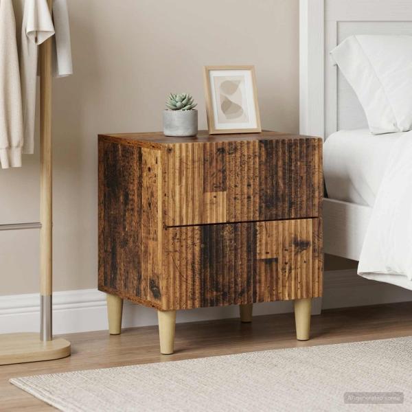 ARDEBO.de - Nachttisch 2 Stk. Altholz 43 x 34,5 x 48 cm Holzwerkstoff