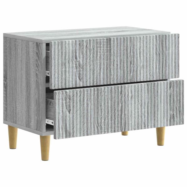 Nachttisch Graues Sonoma 62 x 34,5 x 48 cm Holzwerkstoff