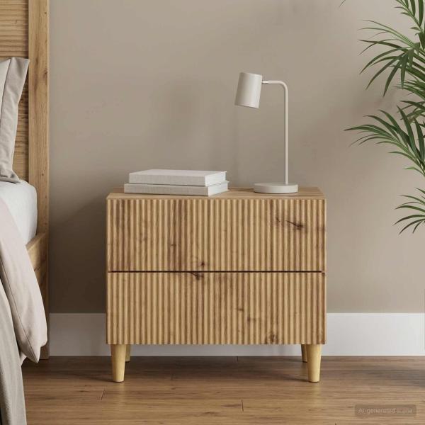 ARDEBO.de - Nachttisch Artisan-Eiche 62 x 34,5 x 48 cm Holzwerkstoff