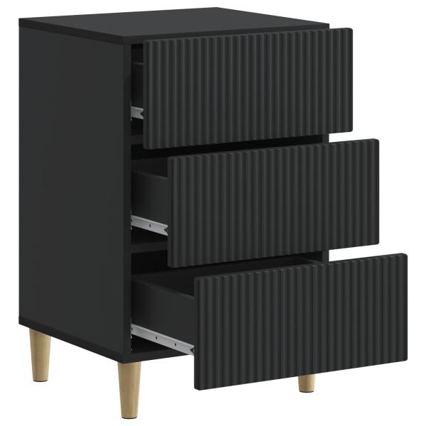 Nachttisch Schwarz 43 x 41 x 66,5 cm Holzwerkstoff
