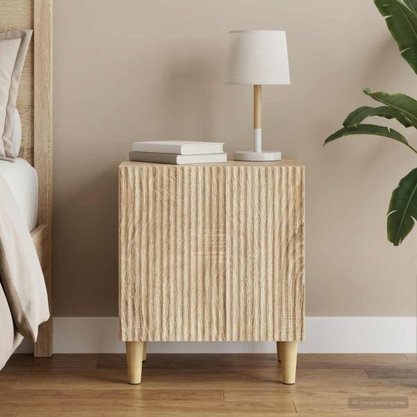 ARDEBO.de - Nachttisch Sonoma-Eiche 43 x 34,5 x 50 cm Holzwerkstoff