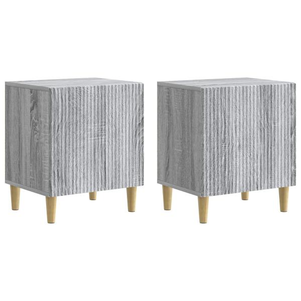Nachttisch 2 stk. Graues Sonoma 43 x 34,5 x 50 cm Holzwerkstoff