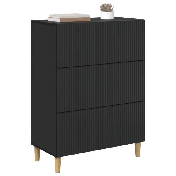 Schubladenschrank 66 x 34,5 x 90 cm Holzwerkstoff Schwarz