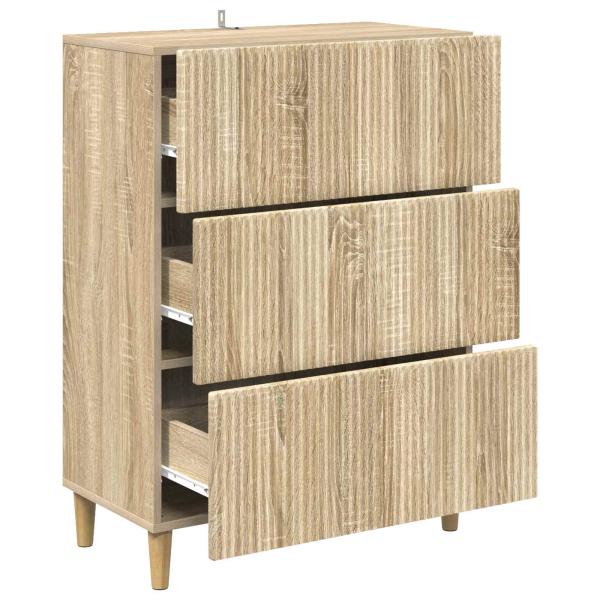 Schubladenschrank 66 x 34,5 x 90 cm Holzwerkstoff Sonoma-Eiche