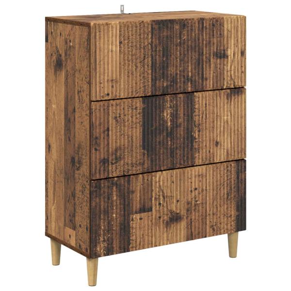 Schubladenschrank 66 x 34,5 x 90 cm Holzwerkstoff Altholz