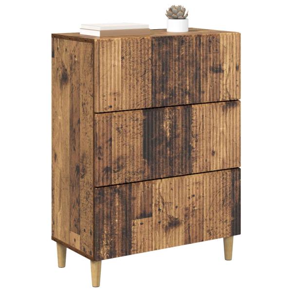 Schubladenschrank 66 x 34,5 x 90 cm Holzwerkstoff Altholz