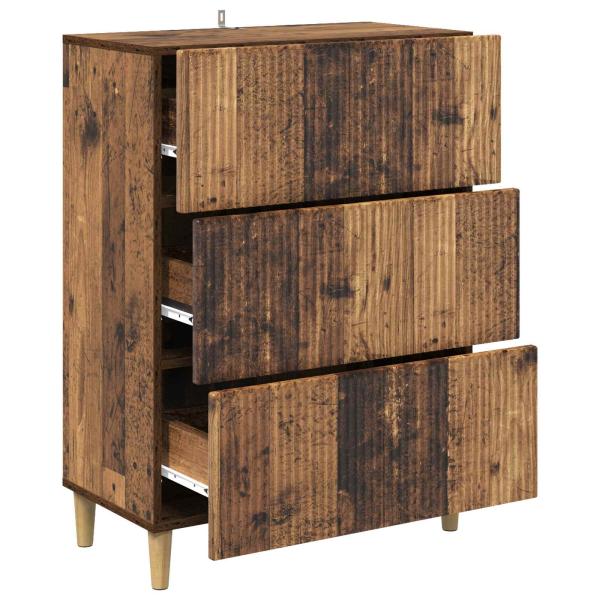 Schubladenschrank 66 x 34,5 x 90 cm Holzwerkstoff Altholz