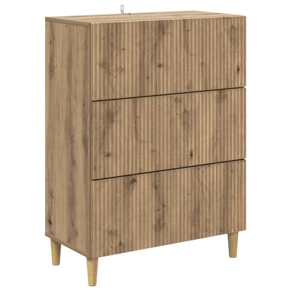 Schubladenschrank 66 x 34,5 x 90 cm Holzwerkstoff Artisan-Eiche