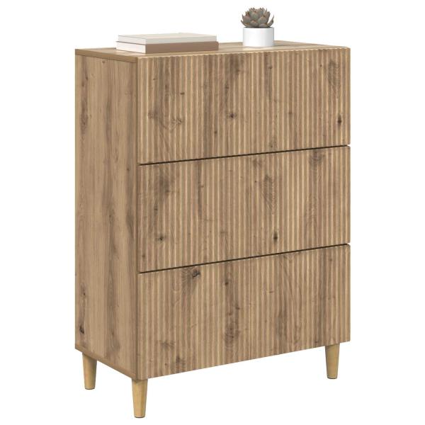 Schubladenschrank 66 x 34,5 x 90 cm Holzwerkstoff Artisan-Eiche