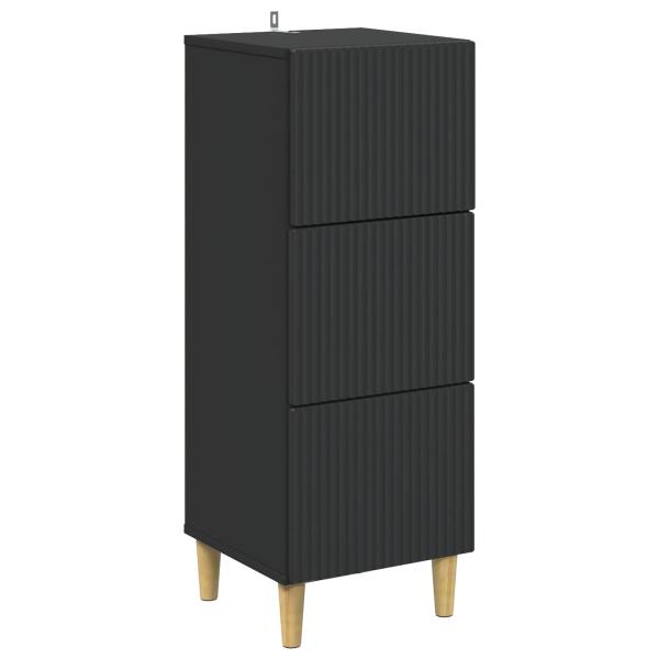 Schubladenschrank Schwarz 33 x 34,5 x 90 cm Holzwerkstoff