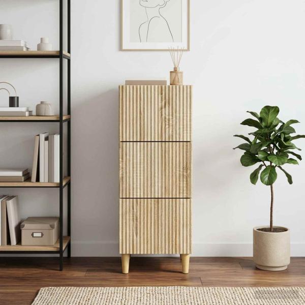 ARDEBO.de - Schubladenschrank Sonoma-Eiche 33 x 34,5 x 90 cm Holzwerkstoff