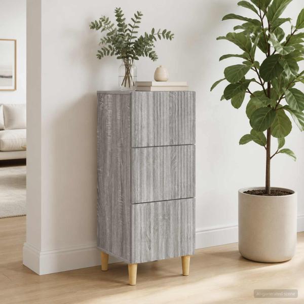Schubladenschrank Graues Sonoma 33 x 34,5 x 90 cm Holzwerkstoff