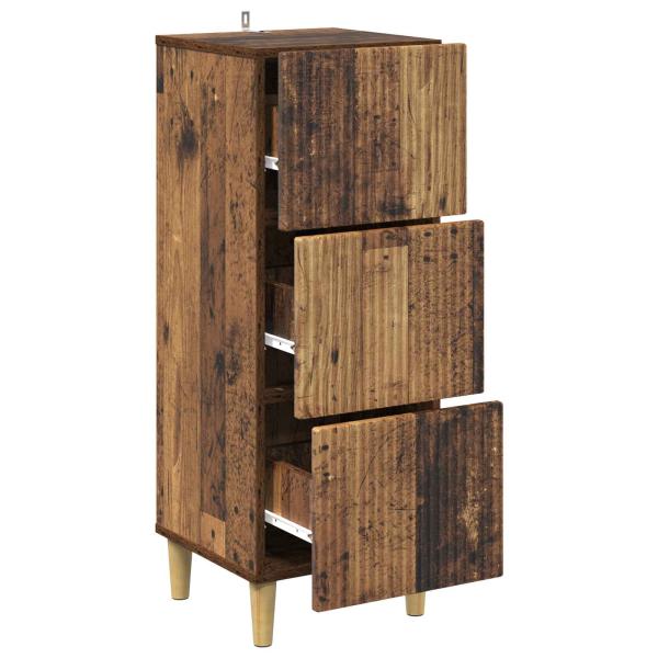 Schubladenschrank Altholz 33 x 34,5 x 90 cm Holzwerkstoff