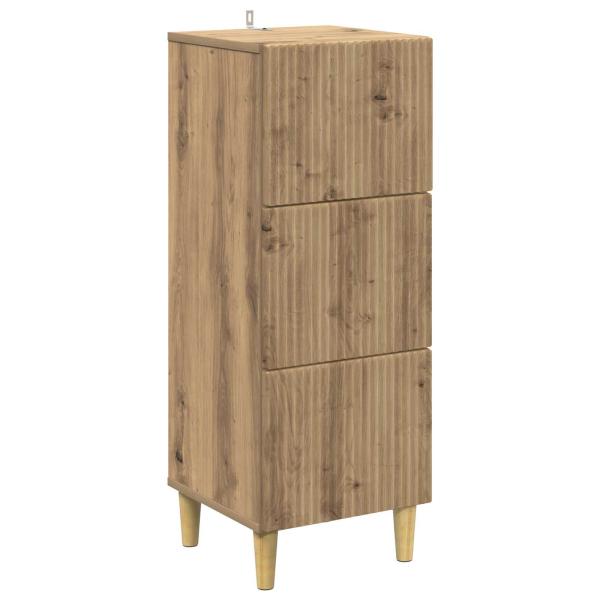 Schubladenschrank 33 x 34,5 x 90 cm Holzwerkstoff Artisan-Eiche