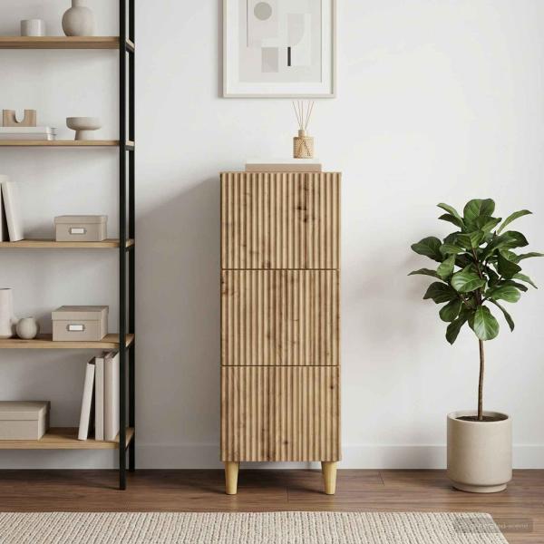 Schubladenschrank 33 x 34,5 x 90 cm Holzwerkstoff Artisan-Eiche