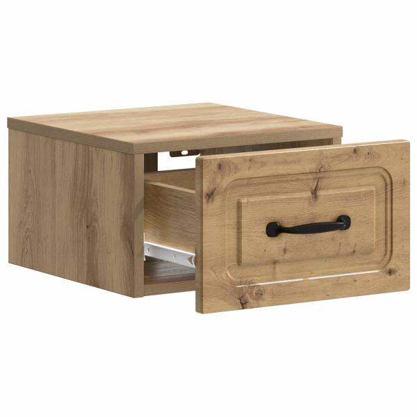 Wandmontierter Nachttisch Artisan-Eiche 34,5 x 33 x 20 cm