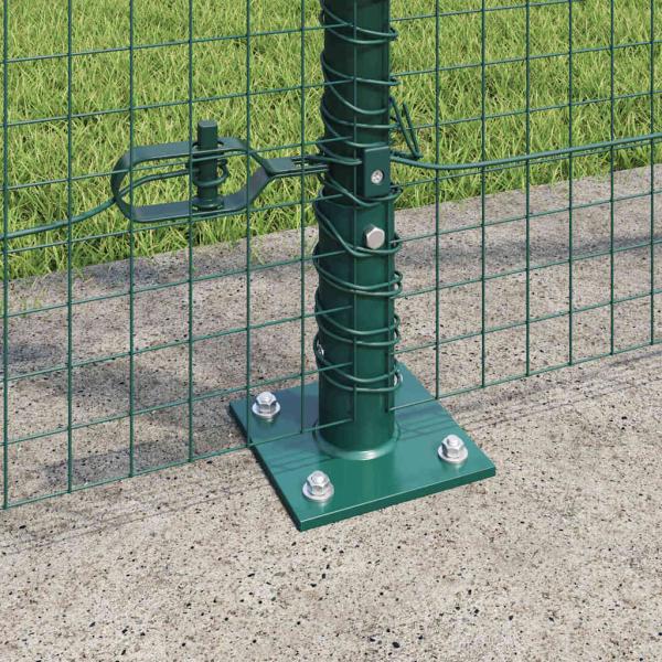 Geschweißter Drahtzaun mit Betonsockel 10 x 1,5 m Grün Netz