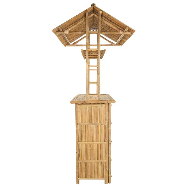 Outdoor Bartisch Natur 115 x 95 x 214 cm Bambus