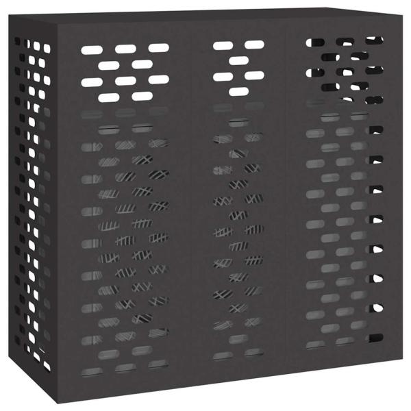 Klimaanlagenabdeckung Schwarz 110 x 50 x 105 cm Stahl