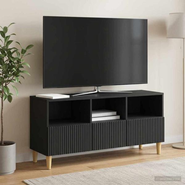 TV-Schränk 102 x 34,5 x 50 cm Schwarz Holzwerkstoff