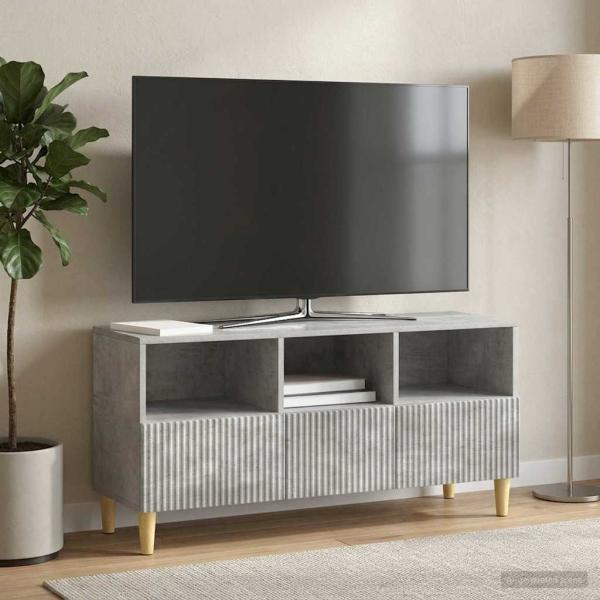 TV-Schränk 102 x 34,5 x 50 cm Betongrau Holzwerkstoff