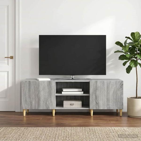 ARDEBO.de - TV-Schränk Graues Sonoma 150 x 31 x 50 cm Holzwerkstoff
