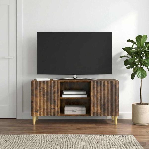 ARDEBO.de - TV-Schränk 102 x 34,5 x 50 cm Räuchereiche Holzwerkstoff
