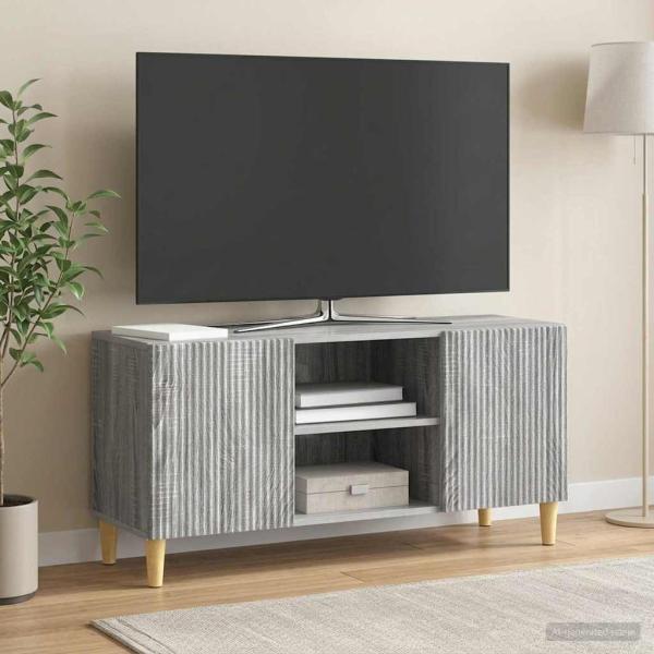ARDEBO.de - TV-Schränk 102 x 34,5 x 50 cm Sonoma-Grau Holzwerkstoff