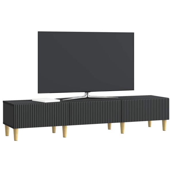 TV-Schränk 147 x 34,5 x 30 cm Schwarz Holzwerkstoff